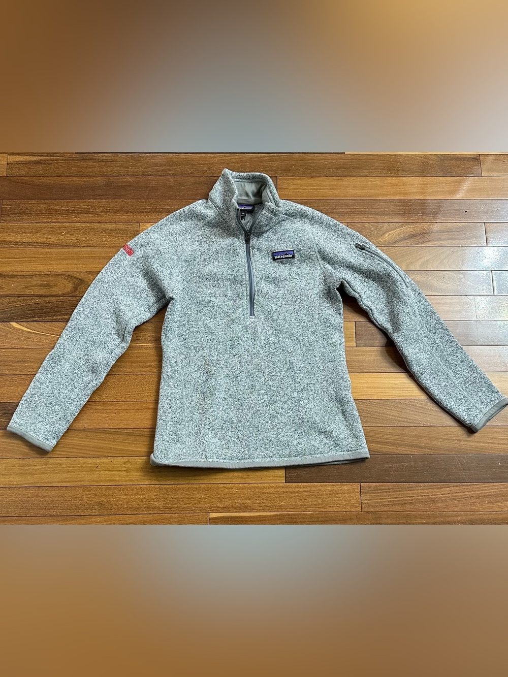 Patagonia Better Sweater 1/4 Zip Pullover Jacket Women’s XS Gray Solid W/ logo